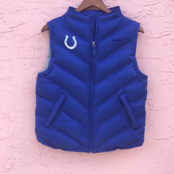 Reebok Jackets & Blazers - Reebok Indianapolis Colts Blue Down Filled Puffer Vest